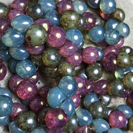 14 mm x 5 mm Golden Spike Czech Glass beads jewelry destash