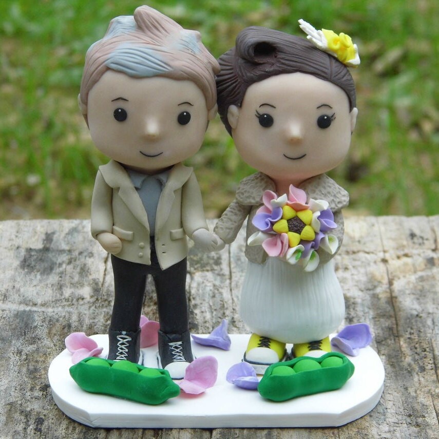 Figur Brautpaar in Flugzeug Tortenfigur Hochzeit Geschenk Hochzeitsgeschenk 