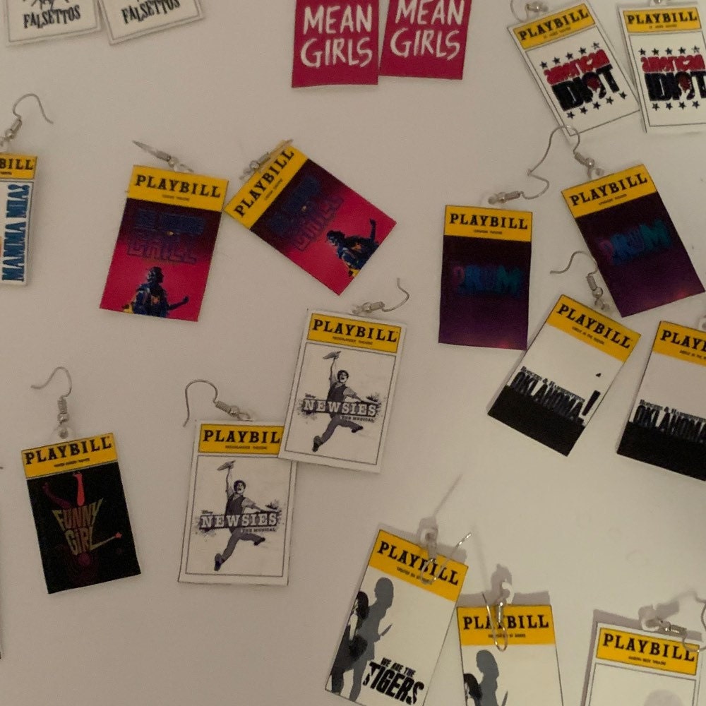 Newsies Broadway Playbill Earrings Etsy
