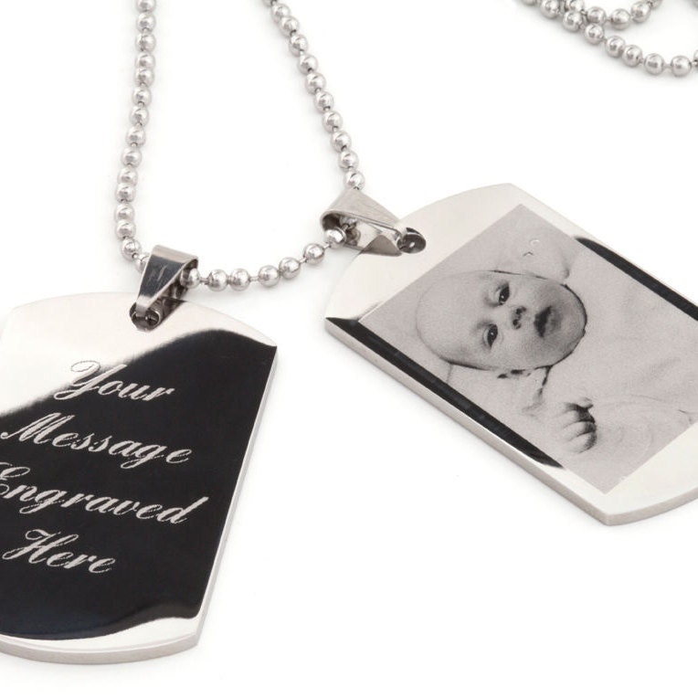 Customised engraved medic alert Hypoglycemia medical  charm mirror finish dog tag pendant chain necklace  gift pouch DTS