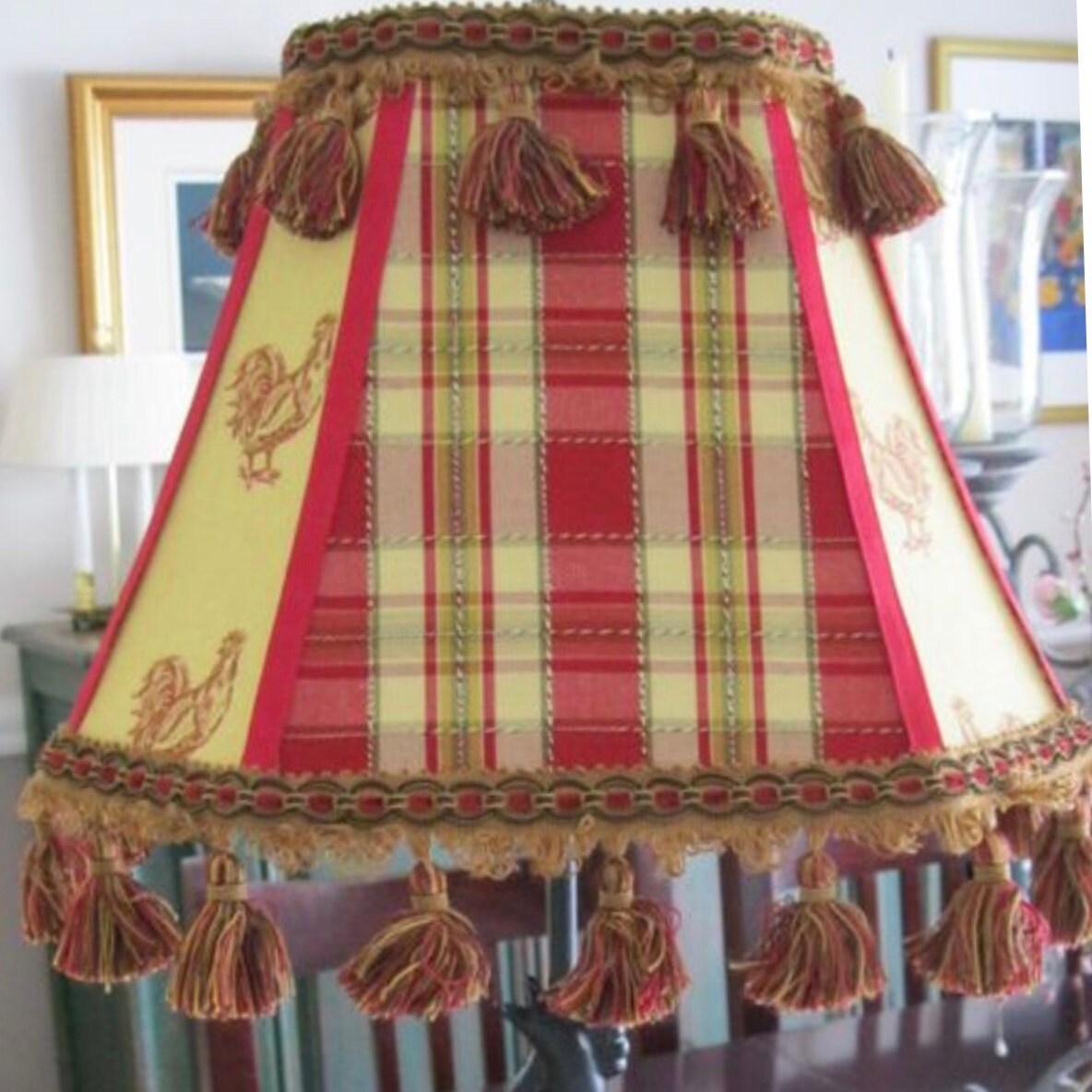 lampshade clip on sconce lamp shade grosgrain ribbon plaid chandelier lampshade chandelier lamp shade Tartan Plaid lamp shade