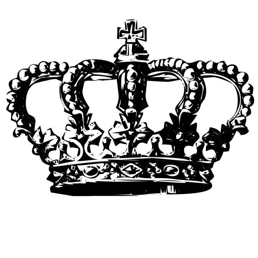 Открытки, картинка короны с надписью королева