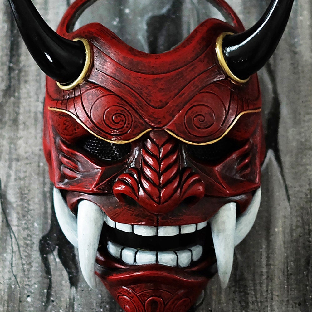 HALF COVER AIRSOFT MASK BB GUN DJ COSTUME DEMON SAMURAI KABUKI ONI ONIMARU MA233