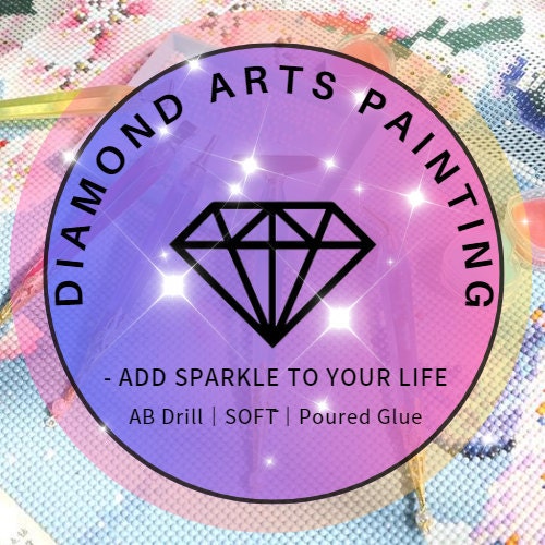 Diamond Painting Kits Cute Little Pink Fox, Diamond Painting Cross Stitch  5D Round Diamond Beginners Gem Paste Process, Suitable for Home Decor