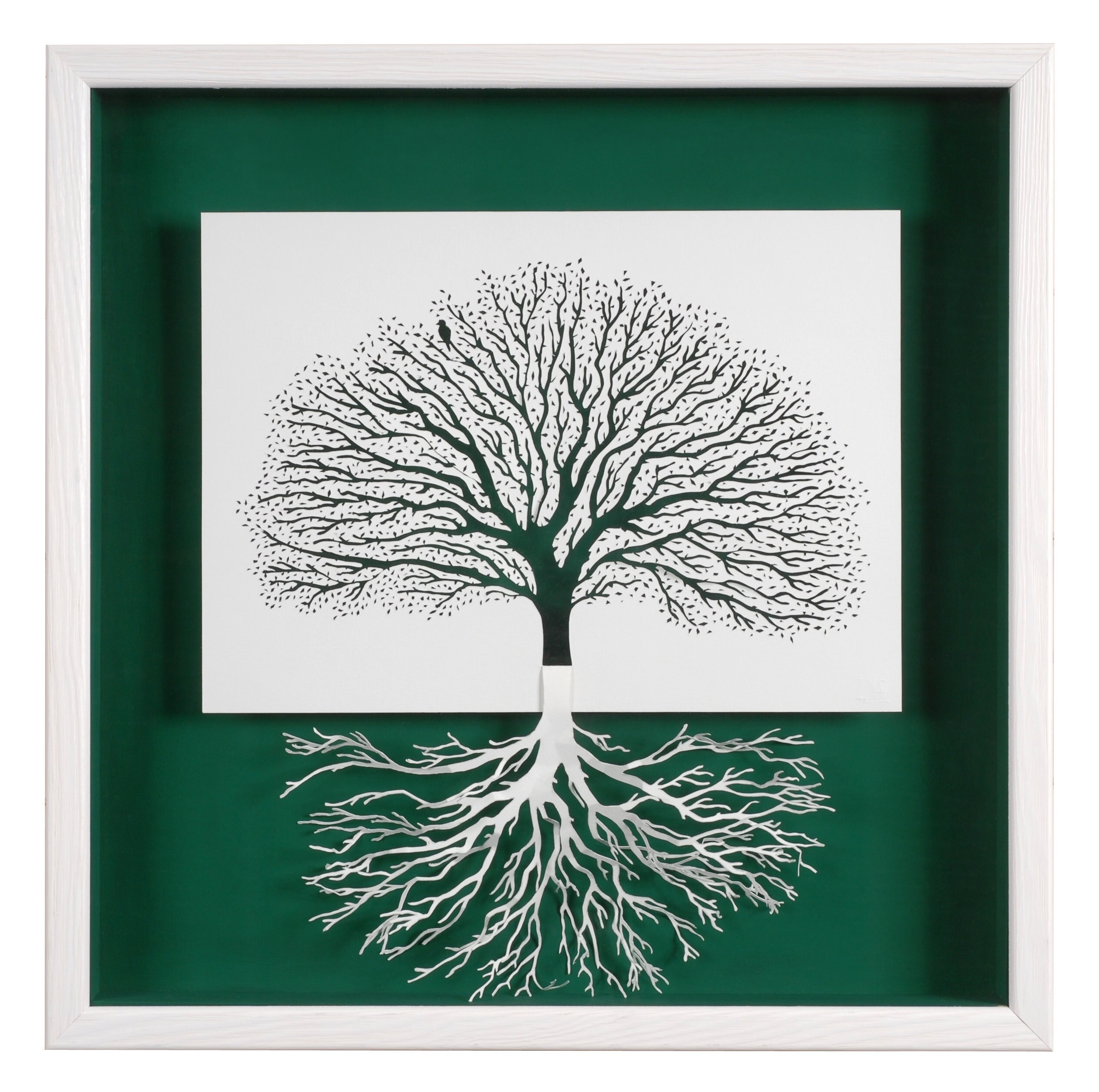 Paper cut and paper sculpture A BIT MUCH photographic reproduction on art card