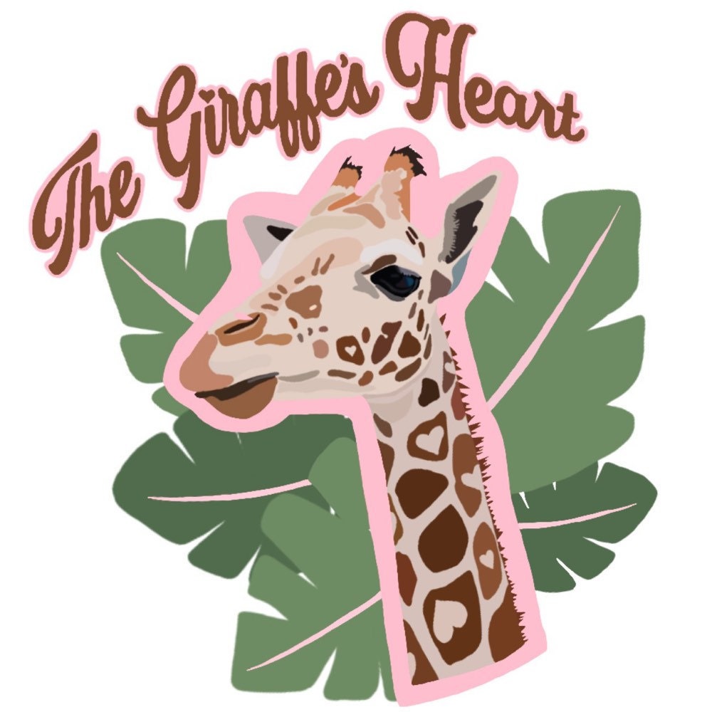 Giraffe Heart Earrings, Valentines Earrings, Heart Earrings, Gift