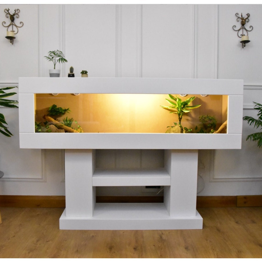 4ft Modern Reptile Vivarium With Low Display Stand Etsy