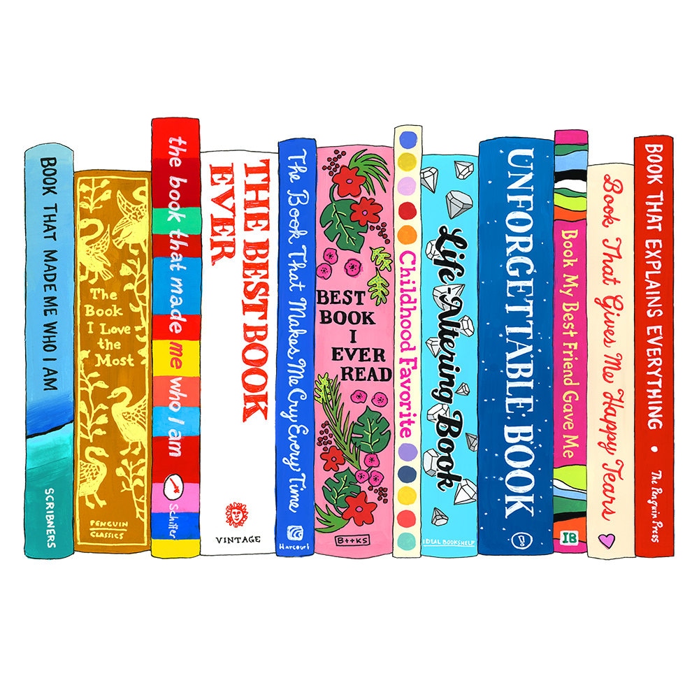 Rotating bookshelf picture