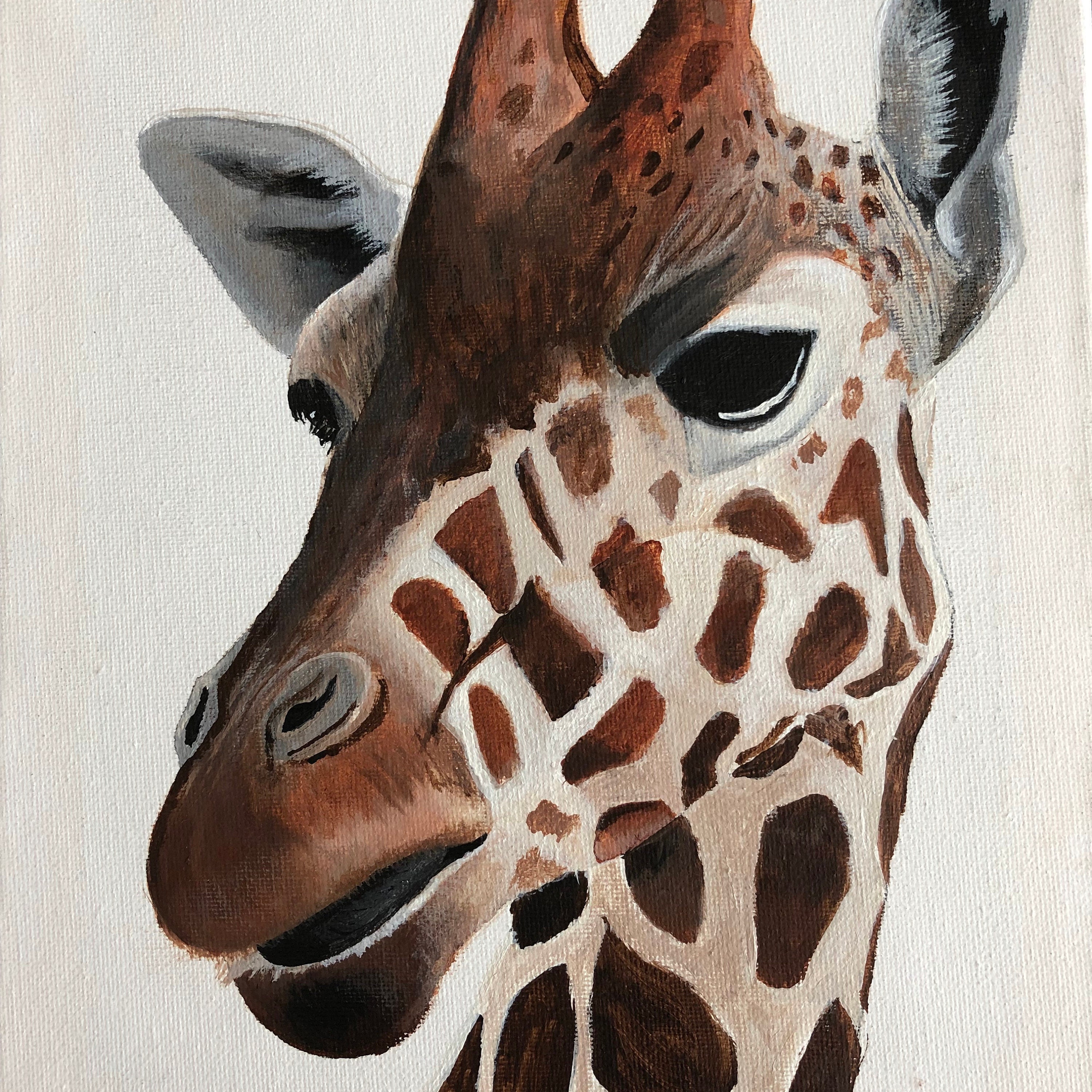 Giraffe on sale acrylic painting