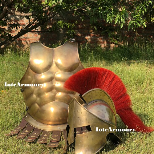 Thor Instruments.Co Roman Muscle Armor Cuirass Black Muscle Armor Apron Belt Halloween Costume Antique Finish 