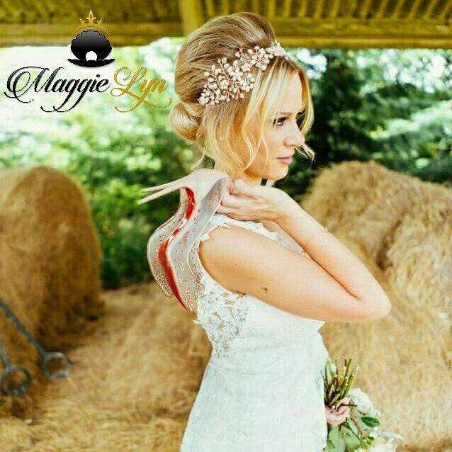 BIANCO Avorio Argento Diamante nuziali dei capelli pettine VITE Copricapo Fascia per capelli perla XX