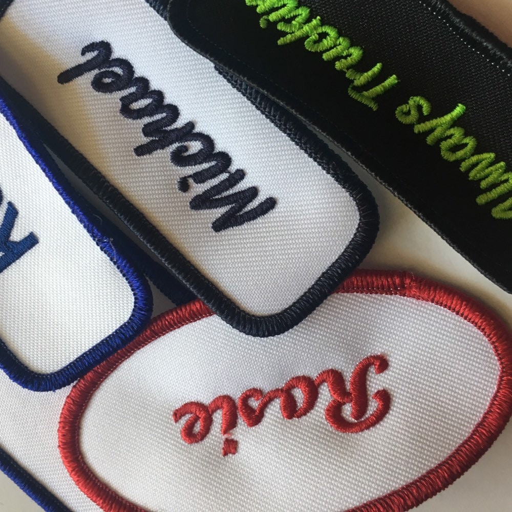 Embroidered Name Patches Free Style DIY Embroidery Script Names Custom Patches FreeStyle Any Color any Name Ironon Names