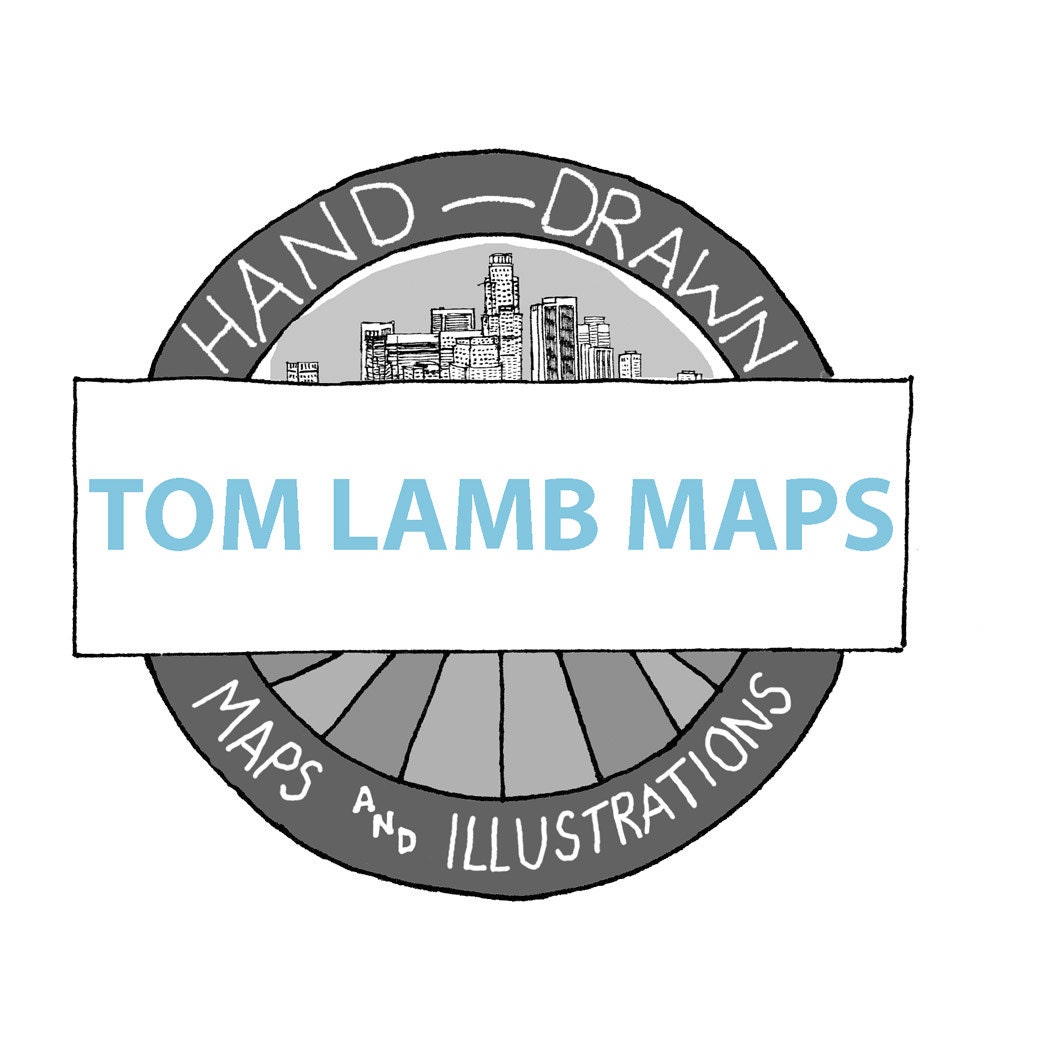 Echo Park Illustrated Map — TOM LAMB MAPS