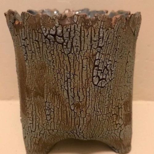 Rustic Handmade Pottery Bonsai Coiled Planter, Organic