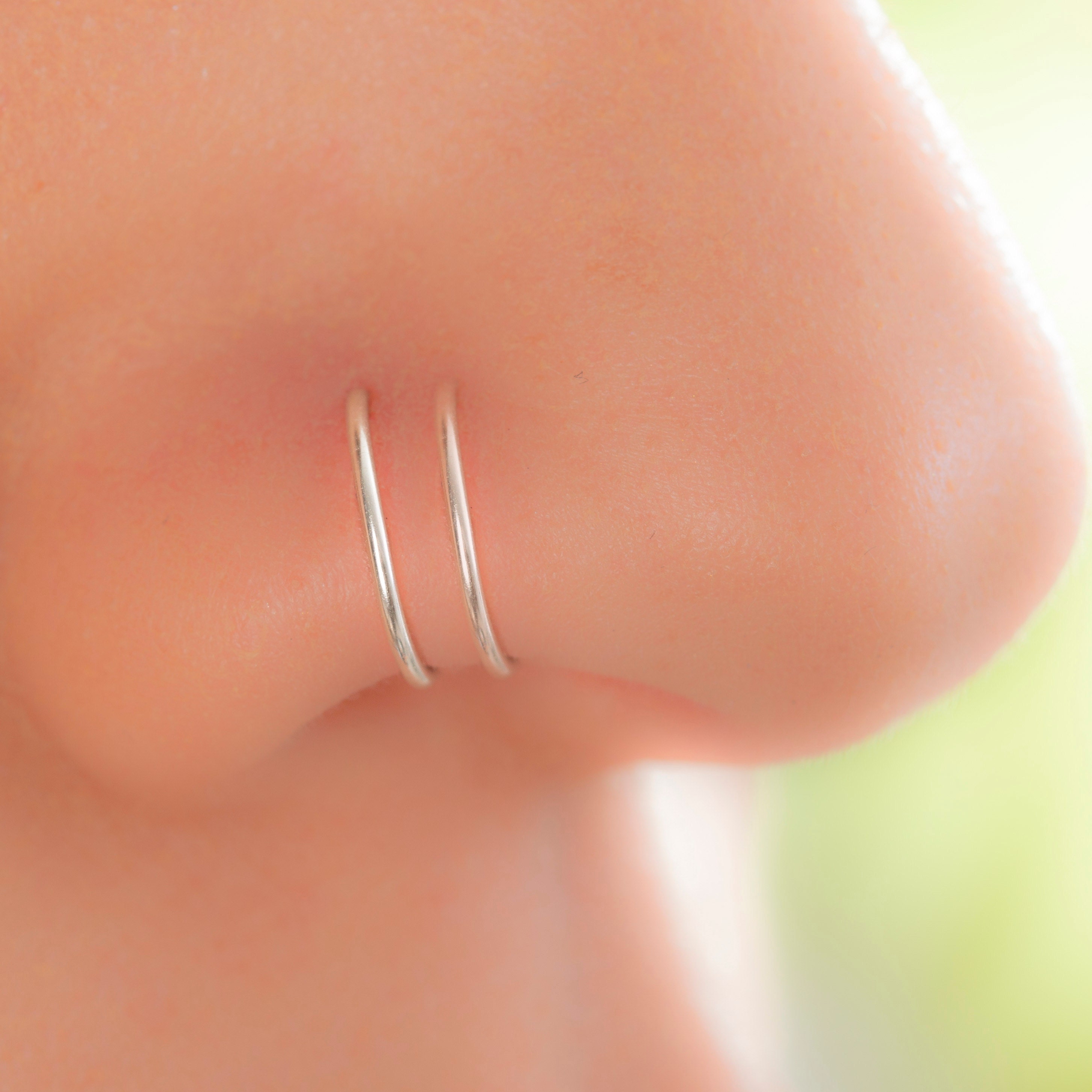 Silver Nose Ring Hoop Budded Style – Rock Your Nose Jewelry Inc.
