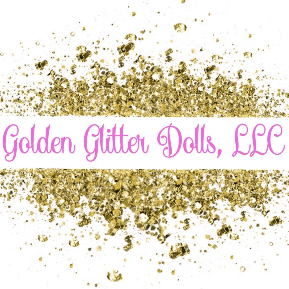 golden glitter dolls
