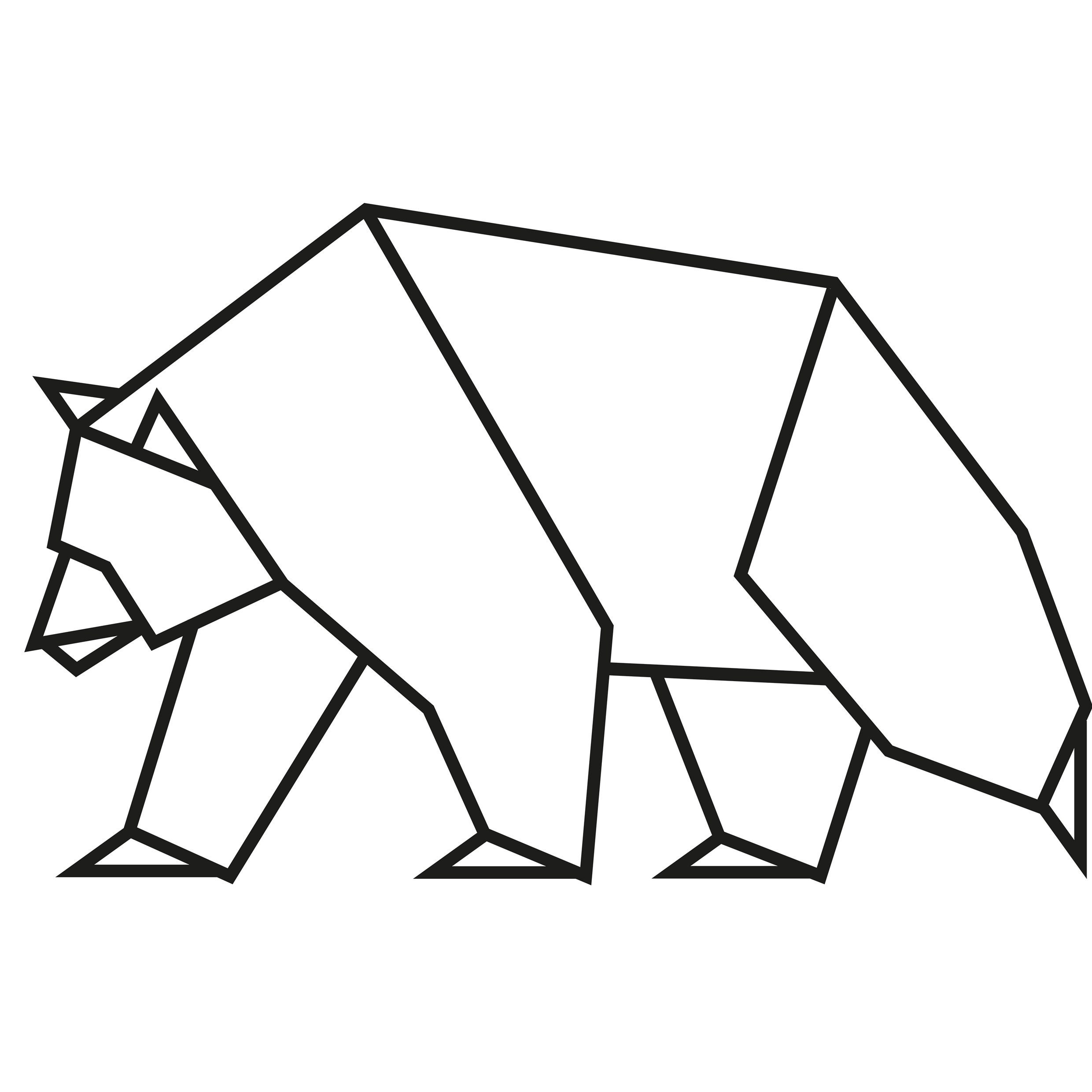 Геометрические животные медведь