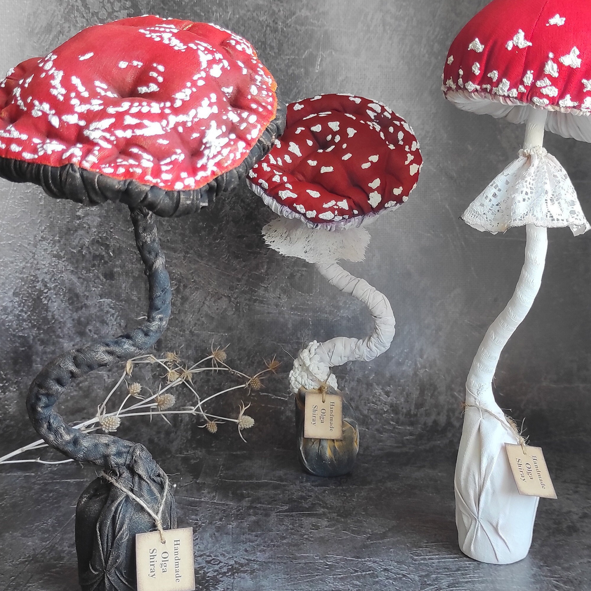 Décoration de maison de champignon textile, champignon de