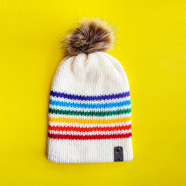 Adjustable Width Knitting Machine Hats PATTERN PDF for 22 and 46/48