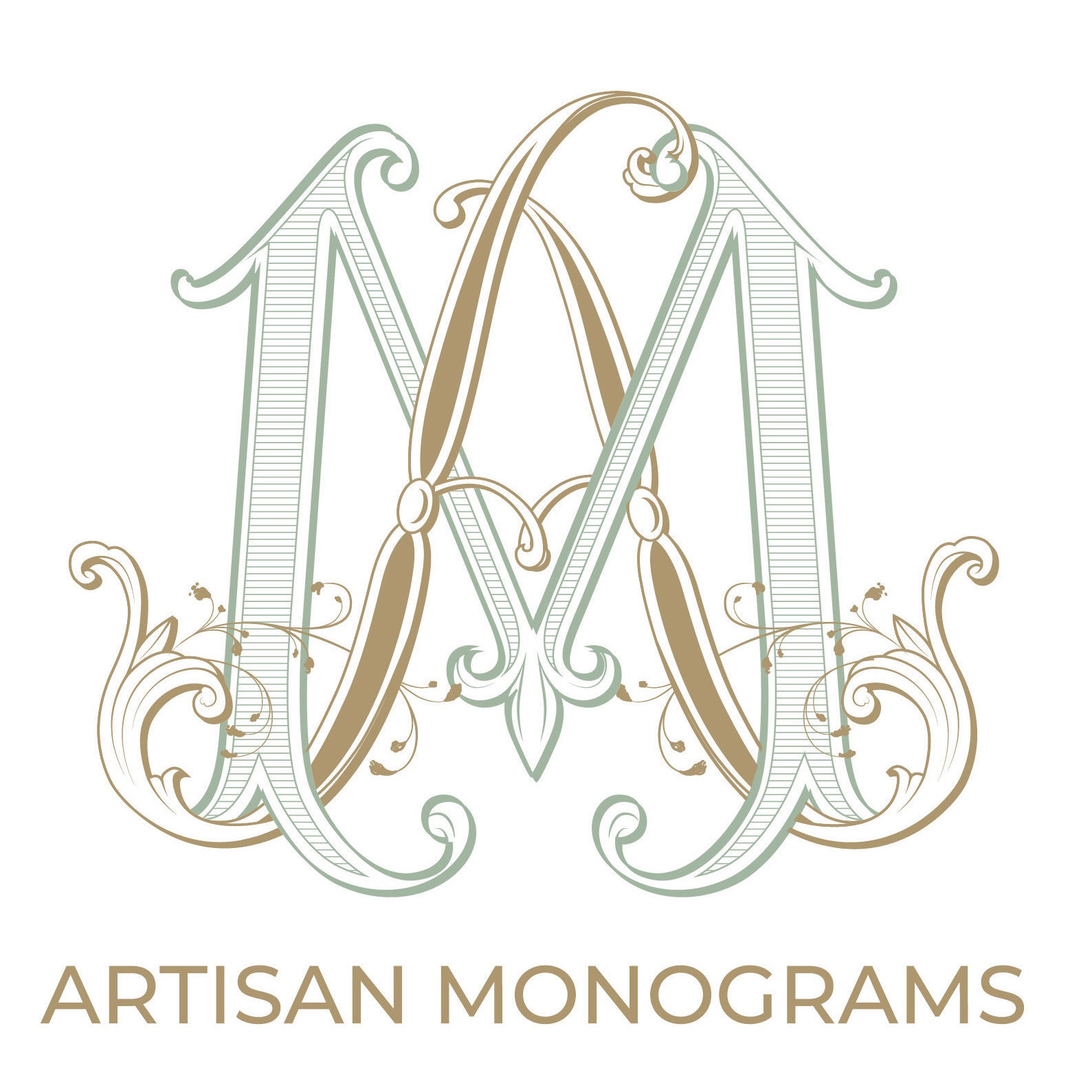 2 Letter Monogram With Letters MM Digital Download Wedding 