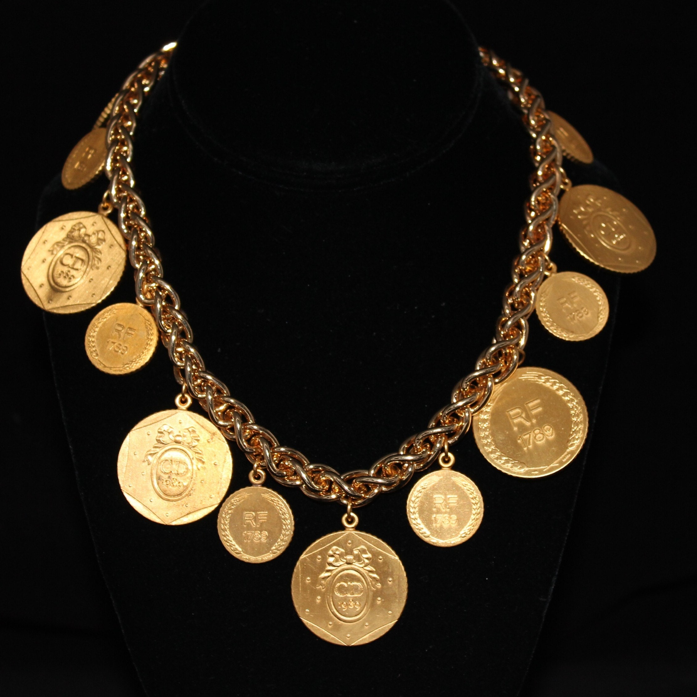 Christian Dior Symbol Bracelet Gold-plated Chain With CD - Etsy