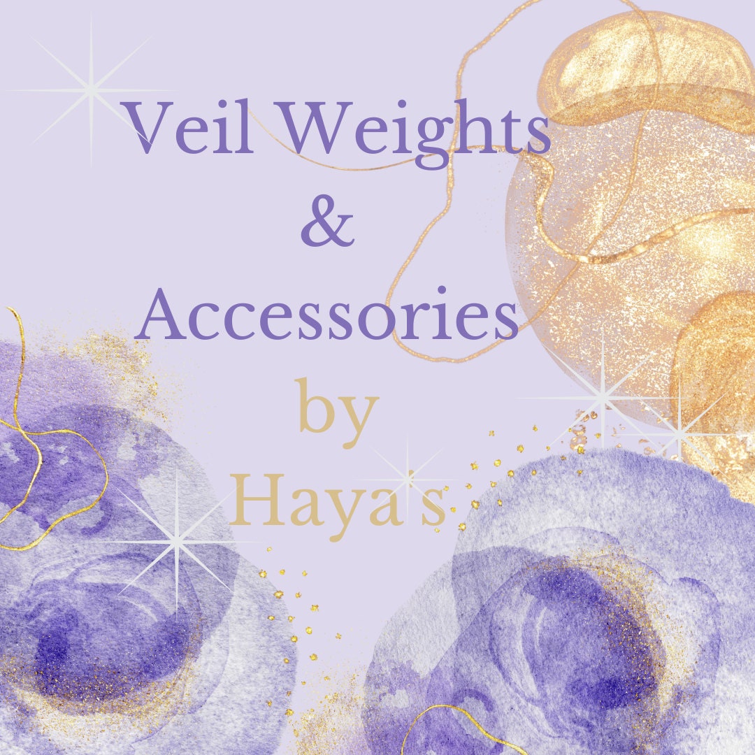 AccessoriesByHayas Veil Weights, Silver Druzy Style Veil Weight, Bridal, Elegant, Wedding, Wedding Veil, Wedding Party, Bride, Bling, Double Sided Set of 10*