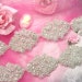 ACT//XR179 Rhinestone Applique Silver Beaded Crystal 5/" Very Elegant /& Simple~