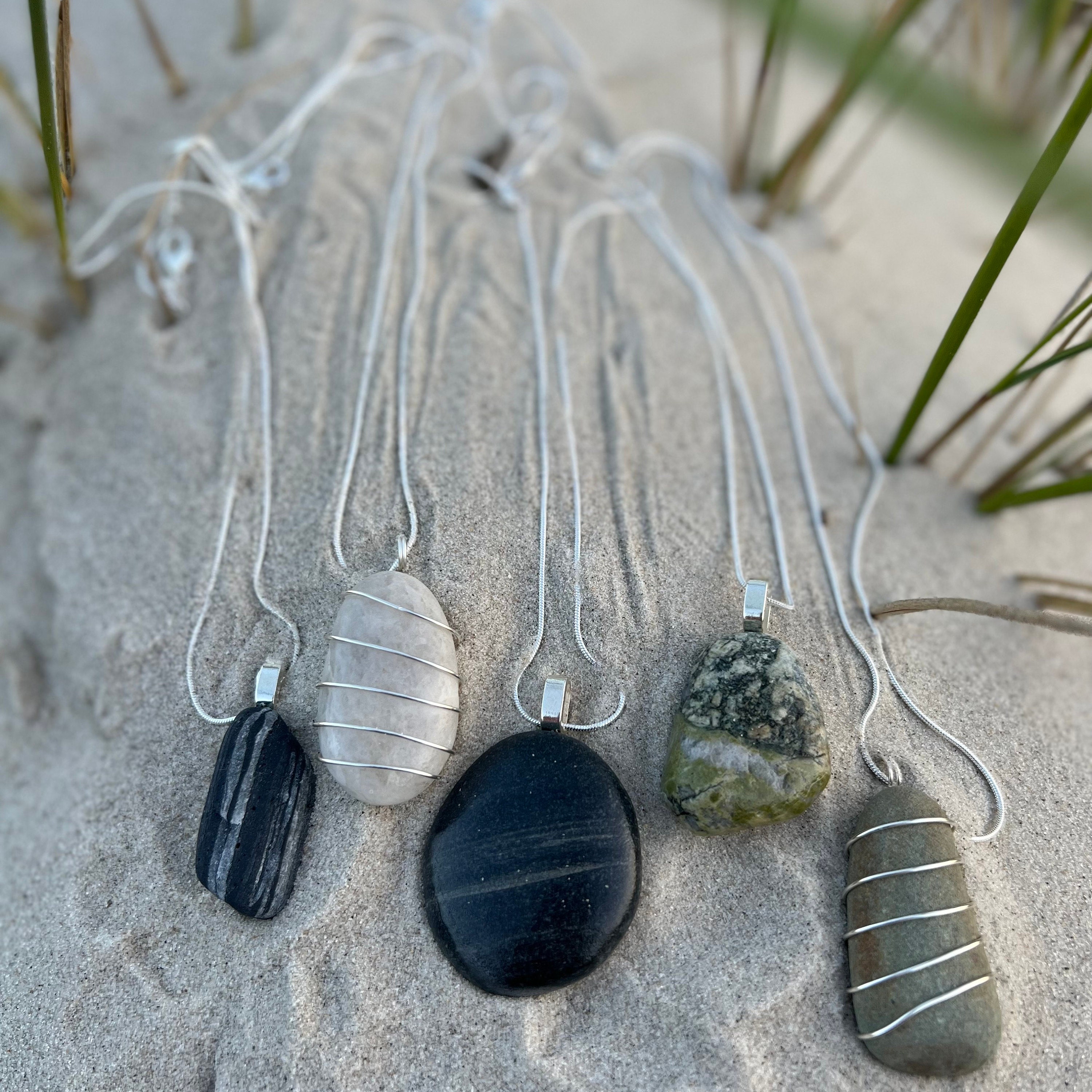 Beach stone jewelry sale