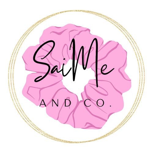 SaiMeAndCo XL Love Hearts Queen Scrunchie Handmade Cotton Hair Accessory