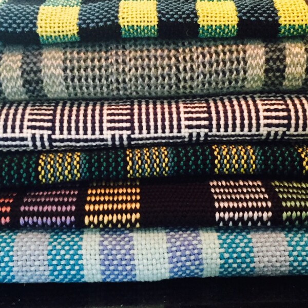 Handwoven Black & White Overshot Rug - Etsy