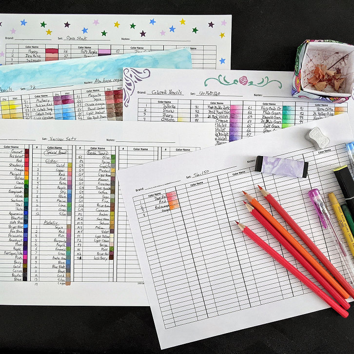 Castle Art Supply Colored Pencil 72 Set Color Charts and Color Cards to  Print (Download Now) 