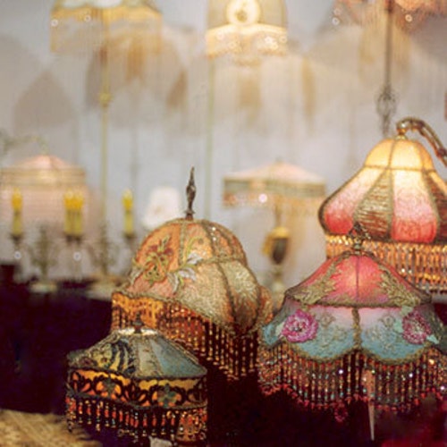Nightshades Nightshades, Vintage Beaded Lamp Shades