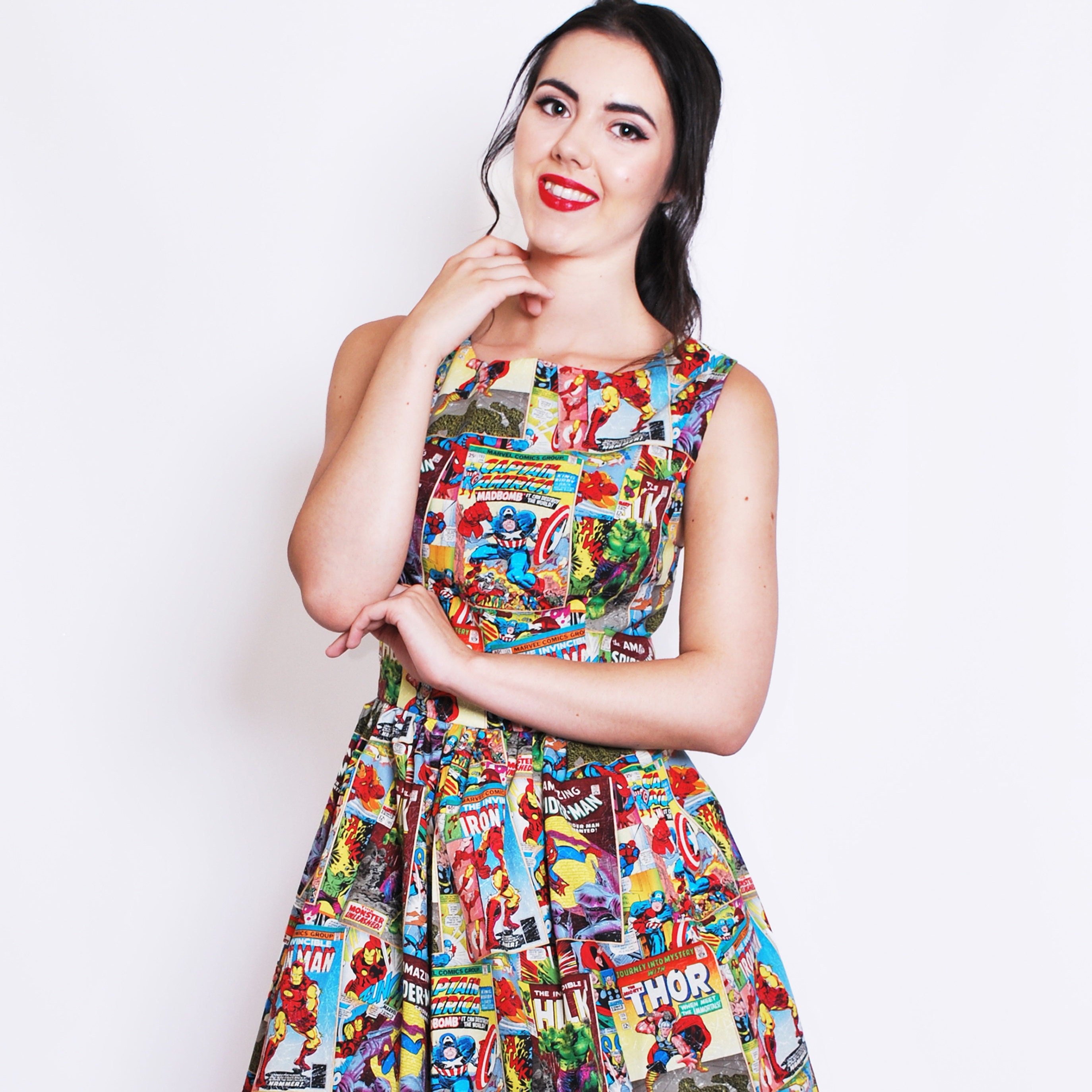 Comic Book Dress-pin up Dress-retro Superhero 50's - Etsy Comic Book Dress-pin up Dress-retro Superhero 50's - Etsy