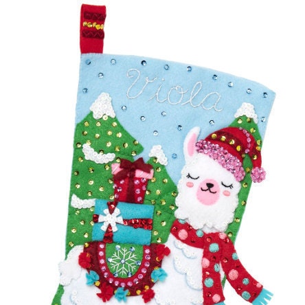 Shop Plaid Bucilla ® Seasonal - Felt - Stocking Kits - Santa at the Piano  with Lights - 86941E - 86941E