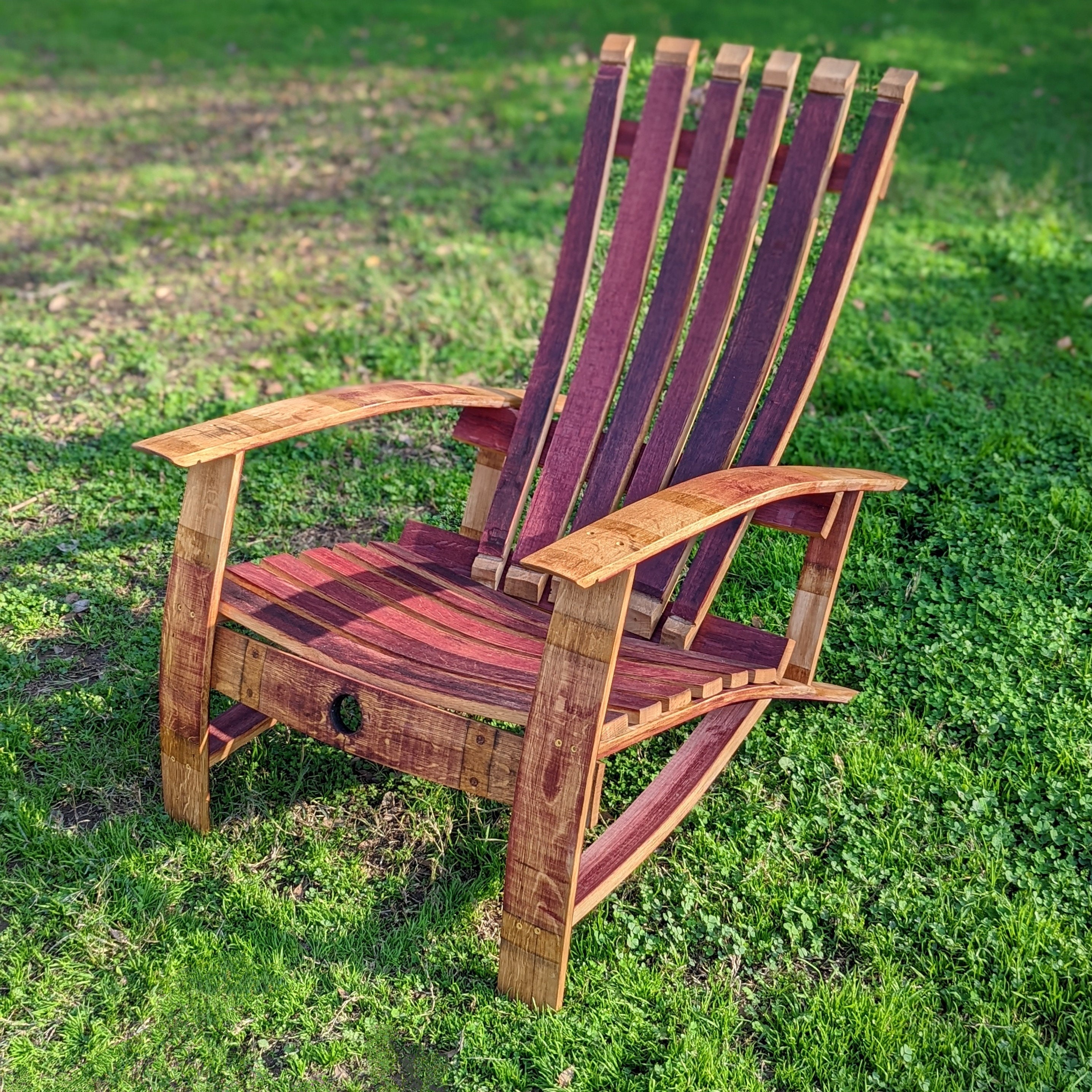 Wine Barrel Adirondack Chair Wine Barrel Lounge Chair Patio