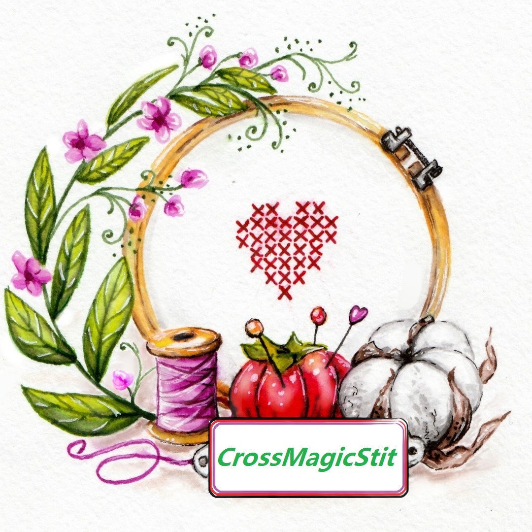 Cross Stitch Magic coil Cross Stitch Hat Pattern PDF Instant Download