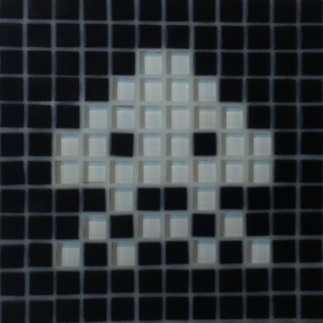Exemple de Tableau en Mosaïque Pac-Man Pixel art en Mini-mosaïque