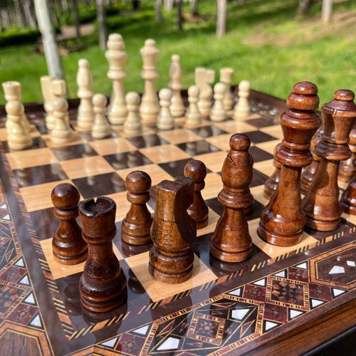 Large Chess Set - Personalized Luxury Custom Gift For Husband Wooden Board  Metal Figures Birthday Him - Yahoo Shopping