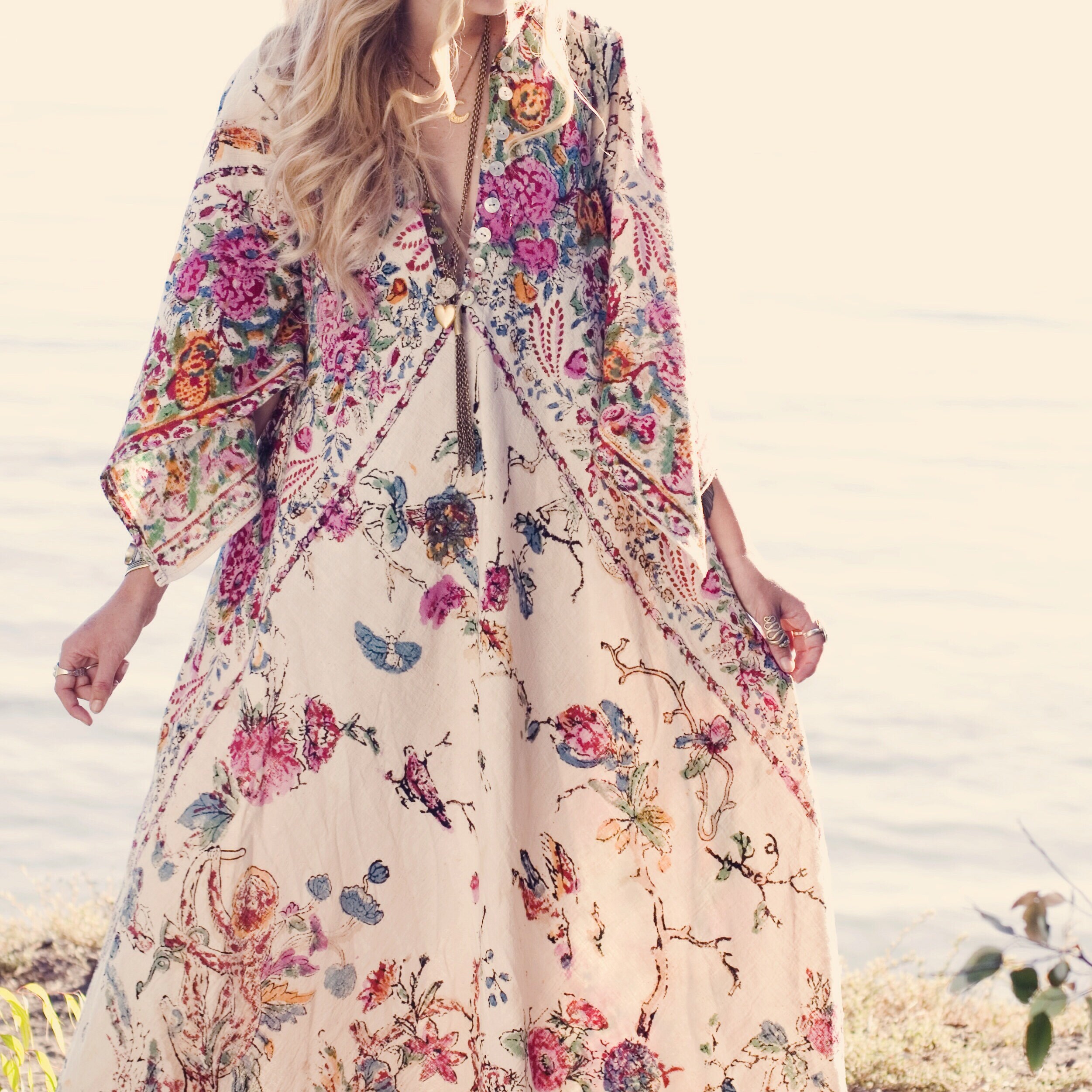 Gauze Cotton Dress Cotton Caftan Gauzy Summer Dress Angel Sleeves Kaftan Handmade Kaftan