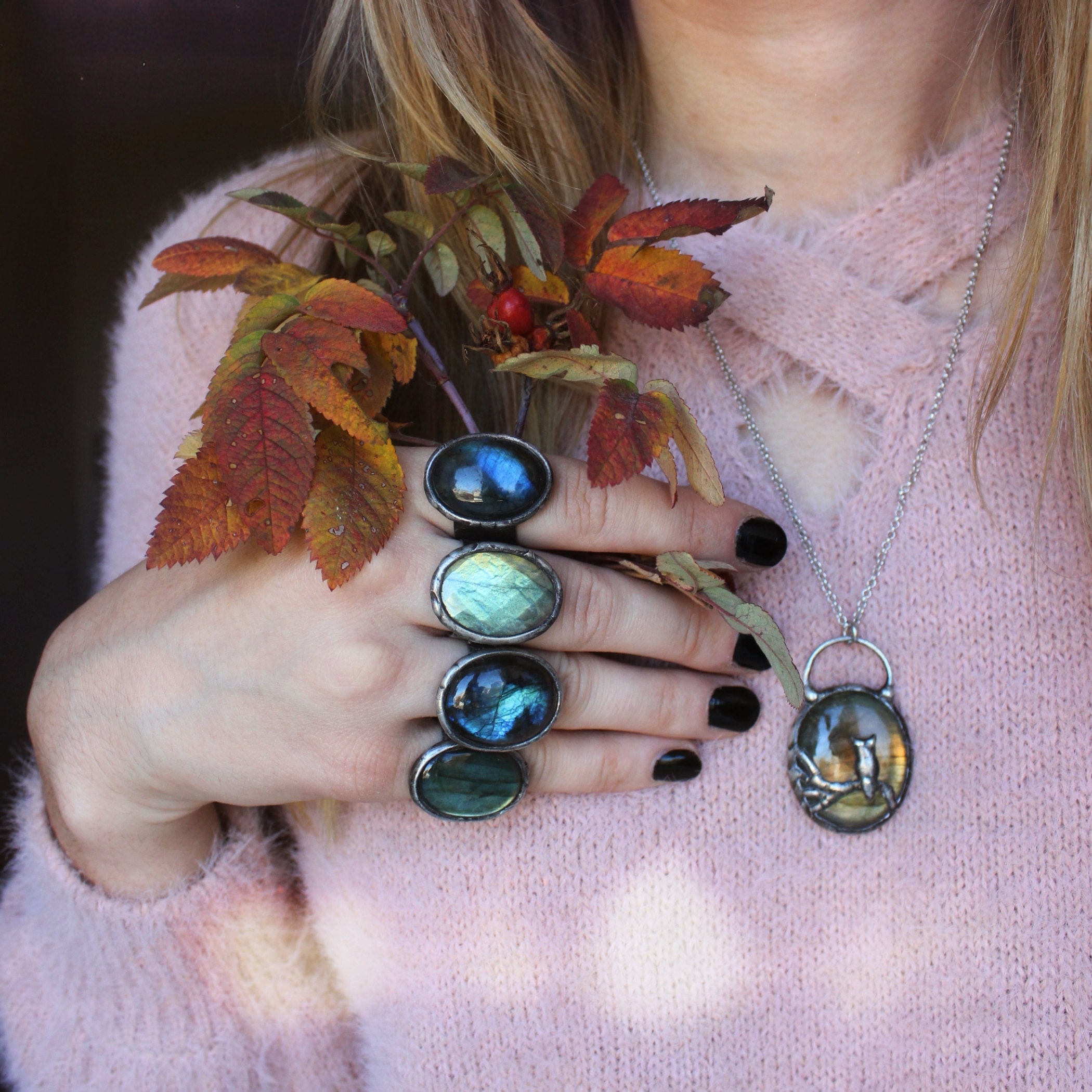 Witchy handmade jewelry and figurines by MarrieKo on Etsy