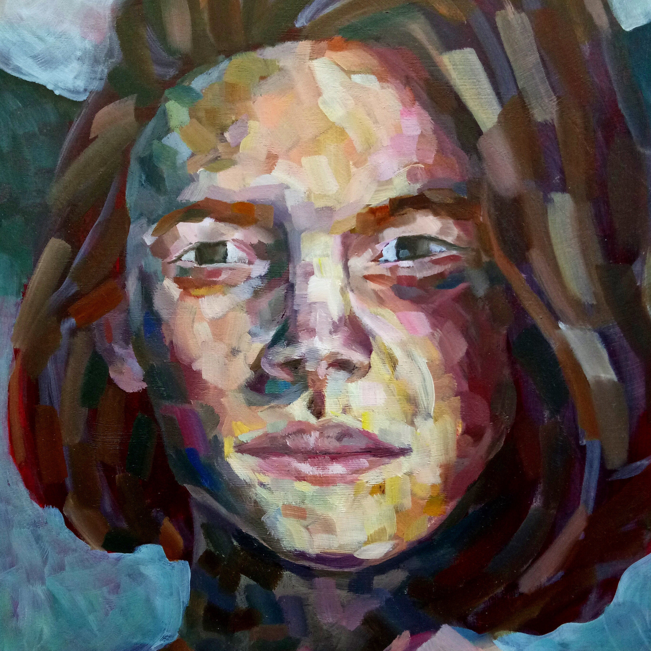 Sheep Mourning Child Oil Painting Anguish Etsy