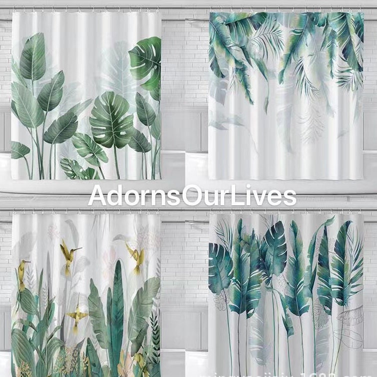 Cortina de ducha de mosaico Simple y moderna, cortinas de baño impermeables  con 12 ganchos para decoración del hogar, pantalla de tela de poliéster -  AliExpress