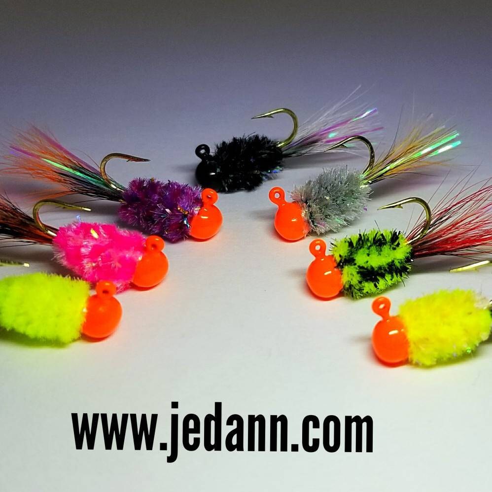 3Pack Silver Shiner Hair Jig Crappie Bass Bluegill Ice Fishing Sports