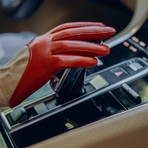 ハーフスクープグローブ、手袋ファッション、女性用レザーグローブ 