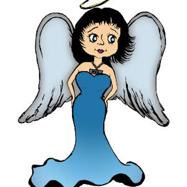 Angel Diva 3D set of two Happy Birthday Greeting Card
