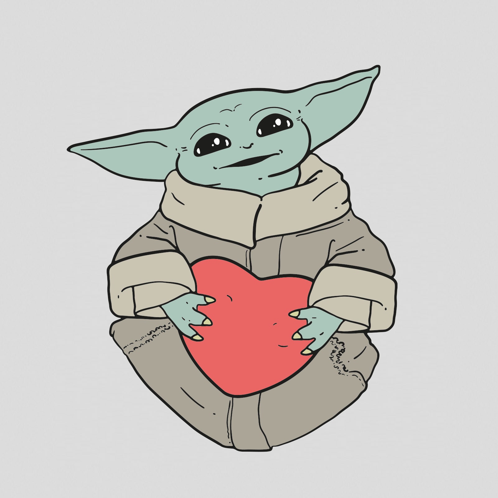 Baby Yoda Frog Digital Art Downloadable Printable Mandalorian Etsy