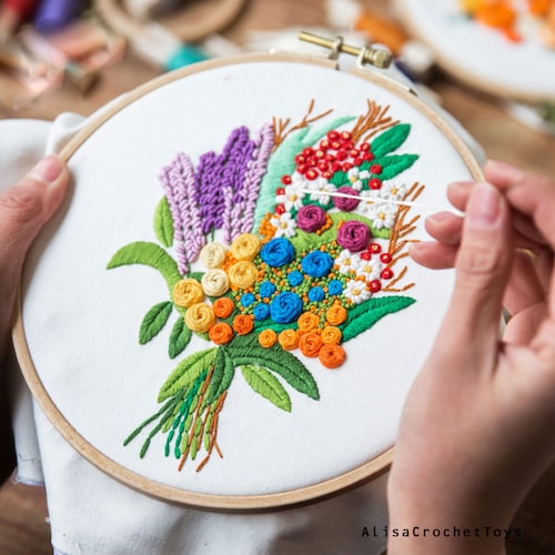 Pearl Embroidery Display Hoop, Ring Cross Stitch Display Frame 