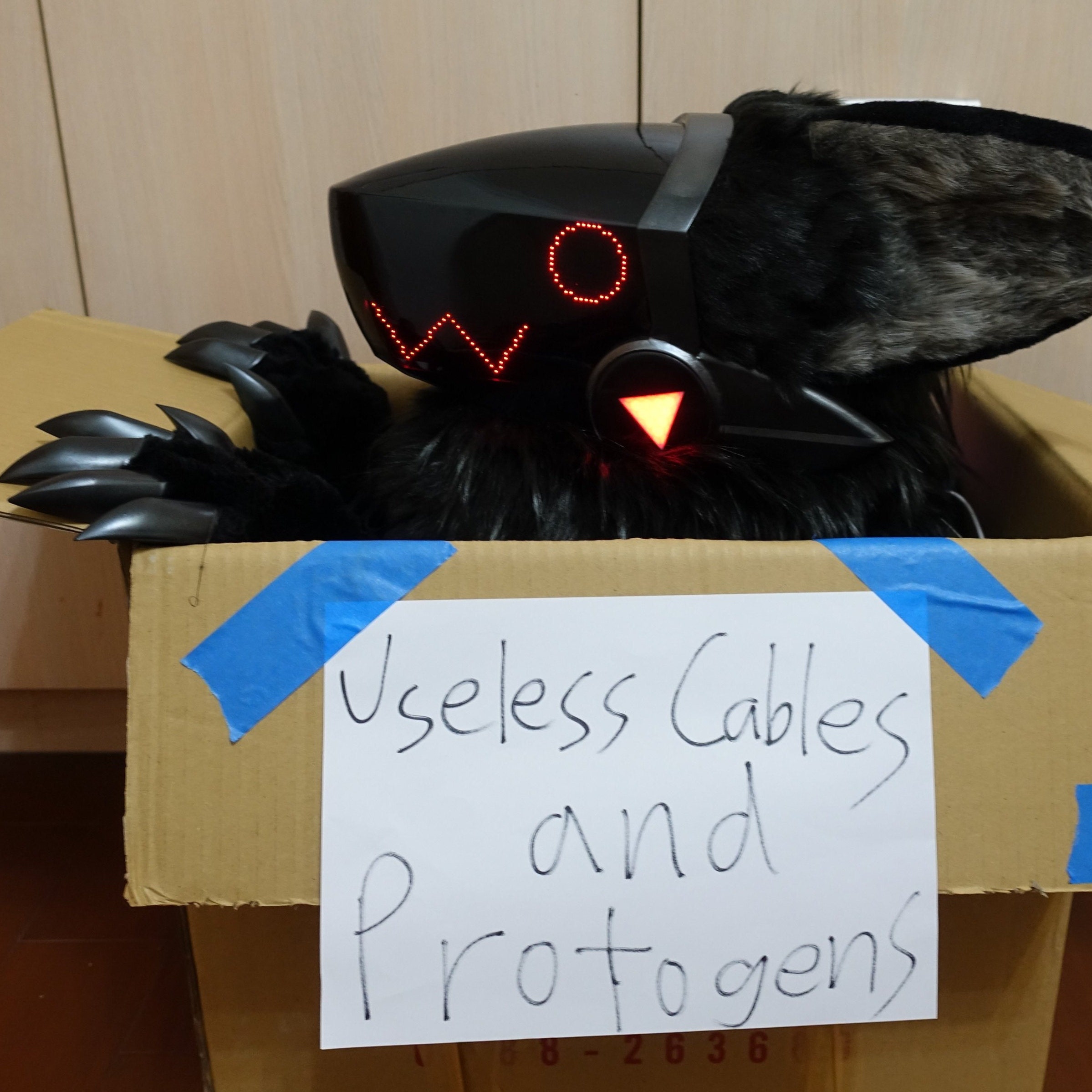 Made a paper protogen mask UwU, what do you guys think? : r/protogen