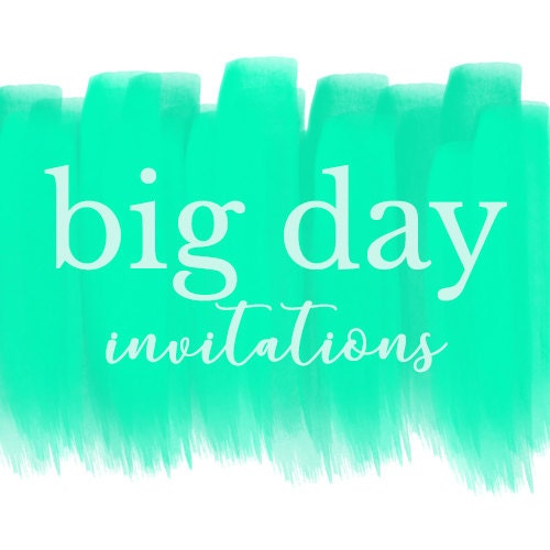 big day invitations by bigdayinvitations on etsy