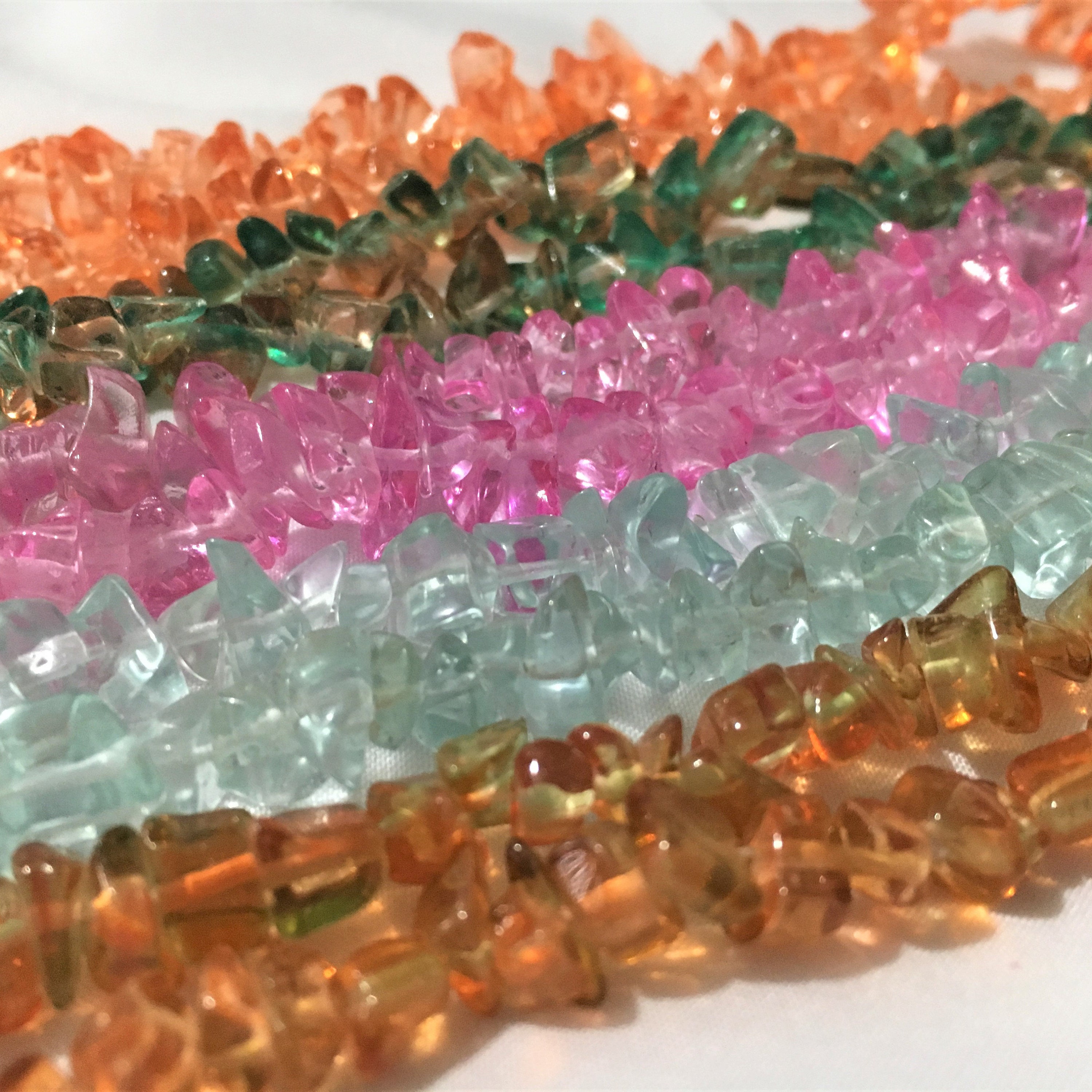 Sold by 15 Strands Approx 52 Beads 8mm Matte Yellow Pyramid Shaped Indian BeachSea Beadlanta Glass Beads